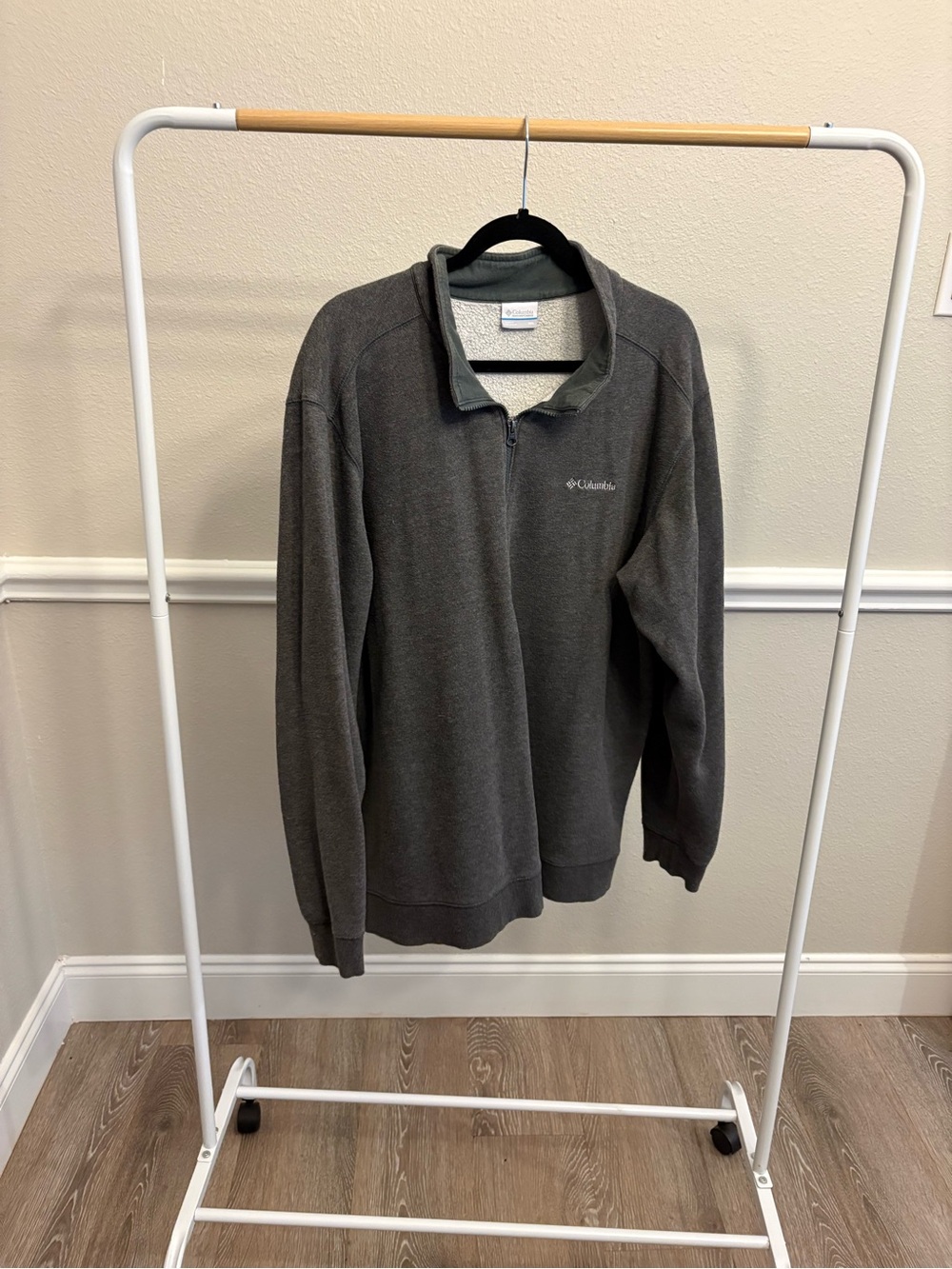 Columbia XXL Men's Charcoal Quarter Zip Sweatshirt